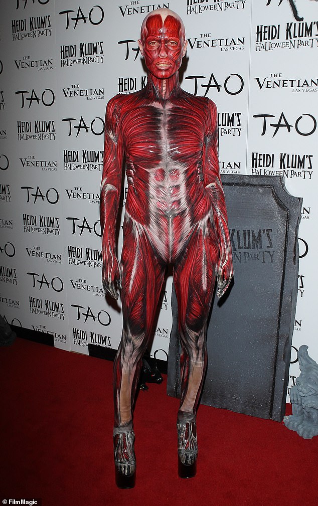 For her 2011 costume, Heidi appeared in a bodysuit with human musculature