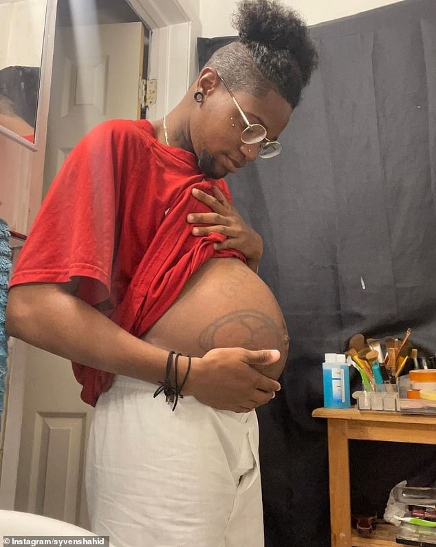At first, Syven doubted he could have a baby, recalling: 'It took so long to get pregnant, I honestly thought it wouldn't happen'