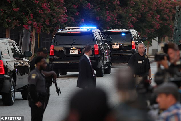 He appeared under tight security at the jail in downtown Atlanta, Georgia