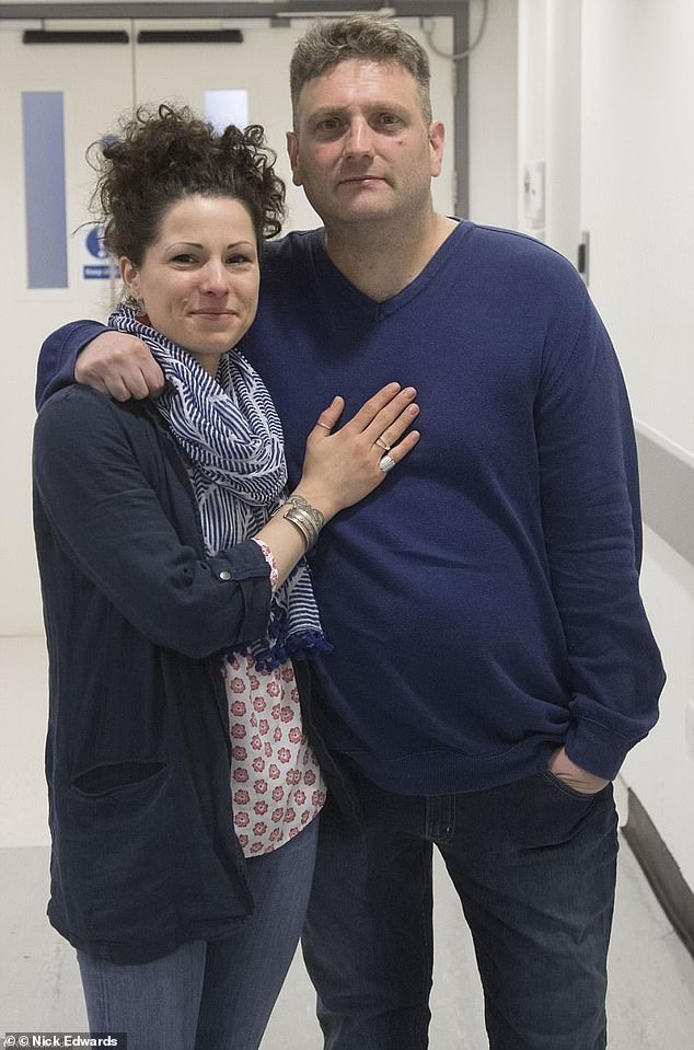 Fedra and Andrew, pictured before his last operation