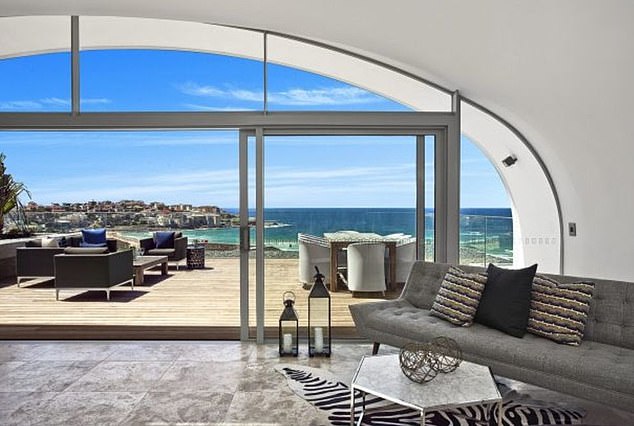 Ginia Rinehart and her husband Simon Robinson bought their penthouse (pictured) in Pacific Bondi Beach in 2017