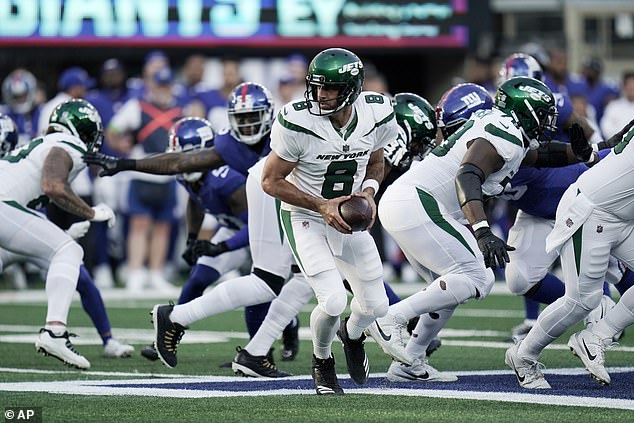 Rodgers suited up for the Jets for the first time last month in the preseason against the Giants