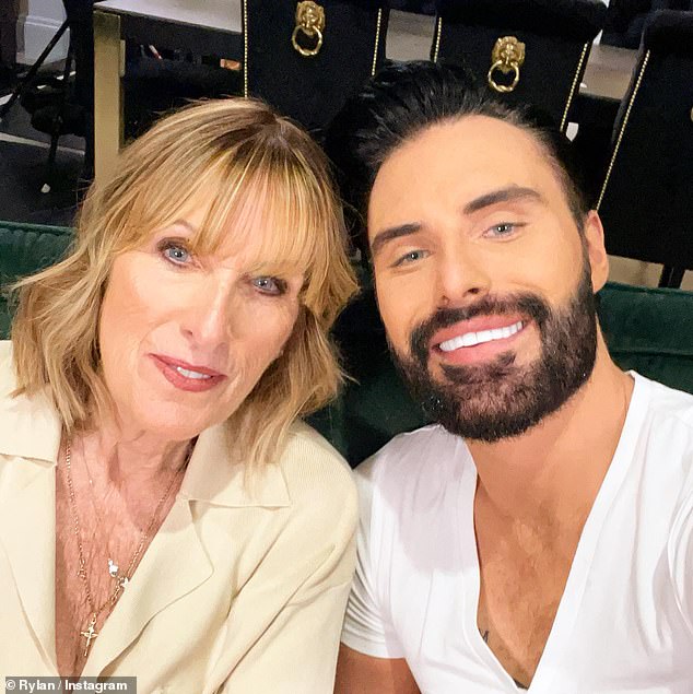 Tough time: Last week Rylan gave fans an update after his 71-year-old mother Linda was rushed to hospital for emergency surgery while on holiday