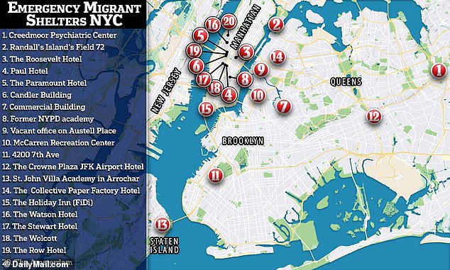 The Roosevelt Hotel, Paul Hotel and Paramount Hotel are among the hotels designated for migrant housing in Manhattan