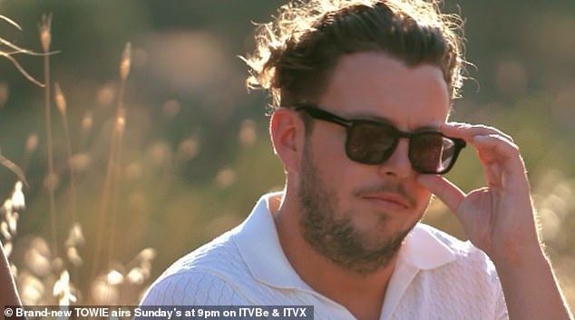 Insecure: In an exclusive MailOnline clip, Diags confronts Elma after hearing from Saffron Lempriere that the former Love Island star would contact him, forcing her to confess