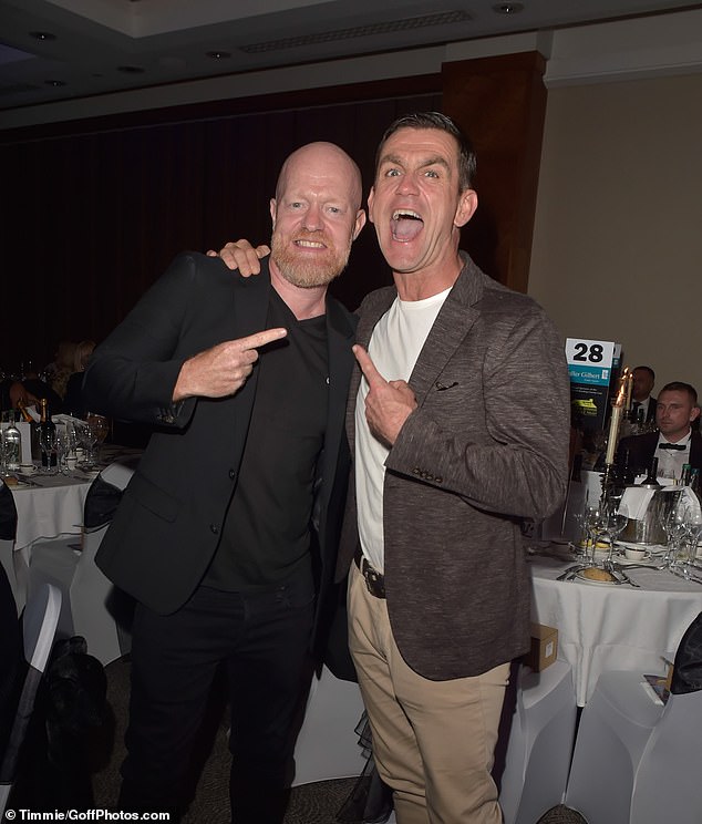 Messing around: EastEnders stars Jake Wood and Scott Maslan were fooled making faces