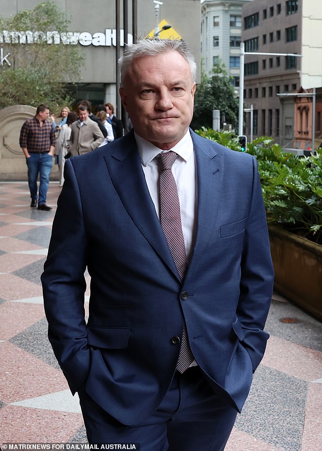 The 52-year-old journalist pleaded not guilty to common assault and intentionally strangling a person without consent when he appeared in court in Sydney on May 17 (pictured)