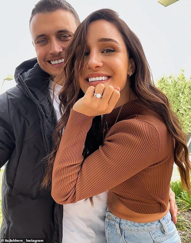 Jae (left) proposed to Kayla last July, and the couple welcomed their first child together, a son named Jax, in January.