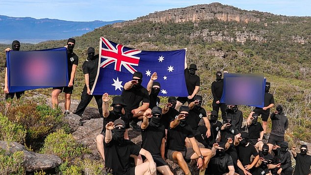 Alleged members of a far-right neo-Nazi group seen in Halls Gap (photo)