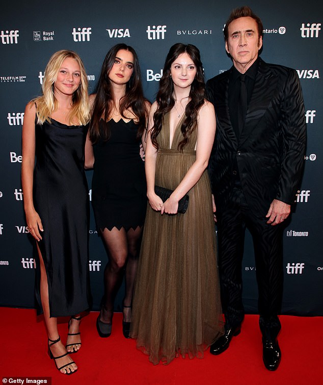 Group photo: Cage was joined on the red carpet by cast members Lily Bird, Dylan Gelula, Jessica Clement and Nicolas Cage. "Dream scenario