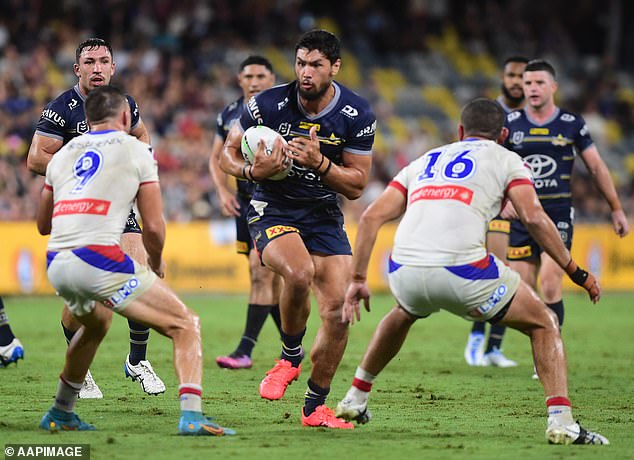 Jordan McLean (pictured with the ball) played a role in the shocking accident - and Bennett has admitted he can't forgive him