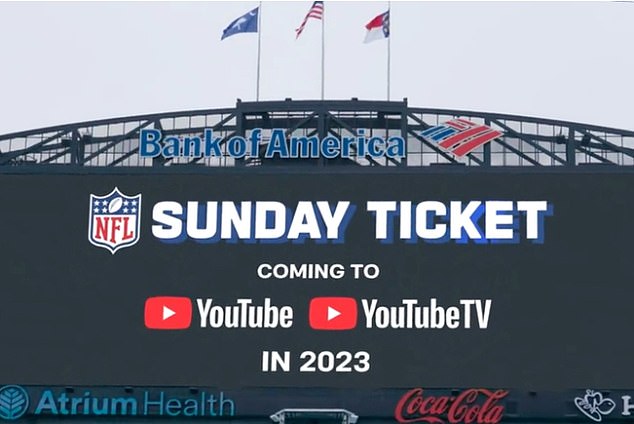 Last December, YouTube agreed to a seven-year contract with the league worth more than $2 billion per year