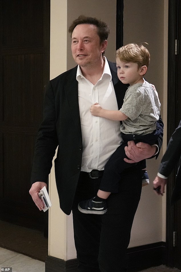 It was already known that Musk, 52, shared two children with the 35-year-old singer: three-year-old son X Æ A-12, who goes by “X” (with him above), and one-year-old daughter Exa Dark Sideræl, affectionately known as 'Y'