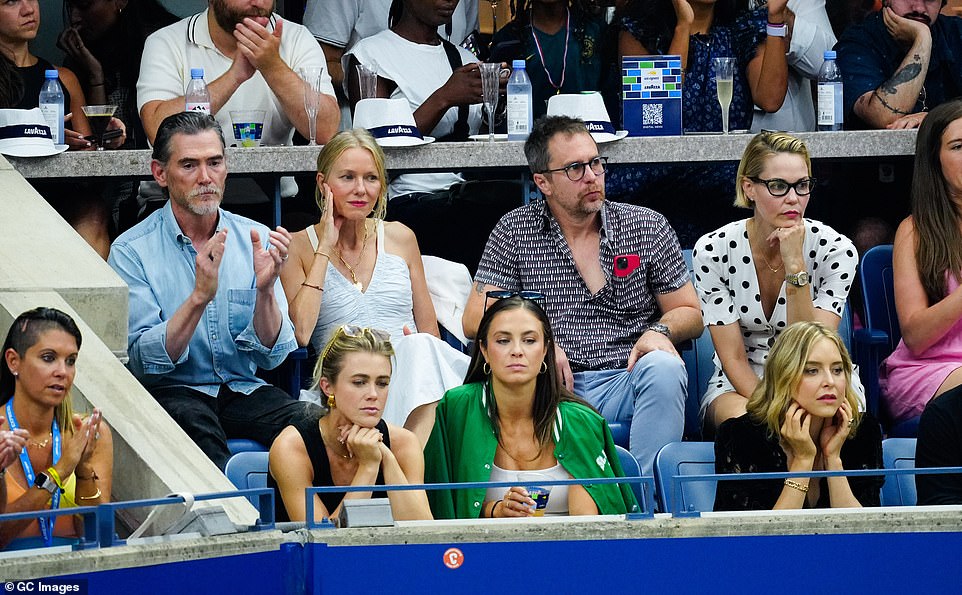 Newlyweds Billy Crudup and Naomi Watts were spotted in the stands with Sam Rockwell and Leslie Bibb