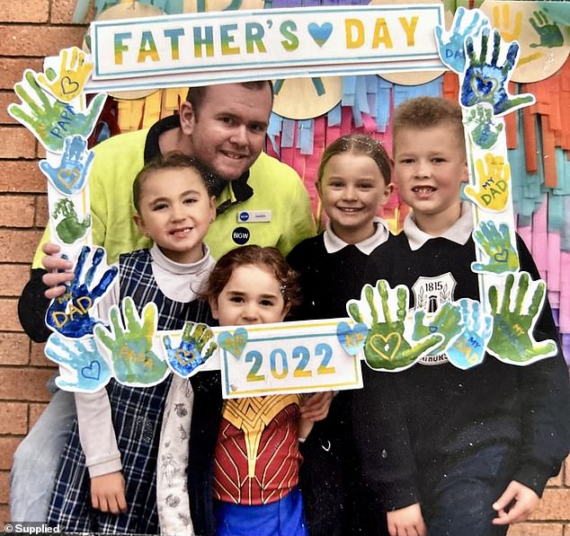 Doctors told her stepfather that Cathy (center, with dad Justin) had a viral infection, but she actually had Strep A – a bacterial infection that kills more than 500,000 people every year.