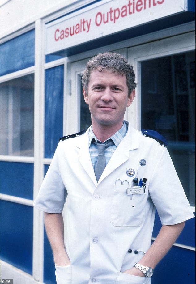 Throwback: Since appearing in the first series in 1986 (pictured), the 75-year-old star has appeared in almost 900 episodes and is the longest serving cast member in the BBC medical drama