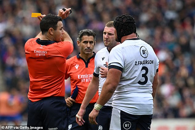 The front rower initially received a yellow card, but was upgraded to red by the bunker