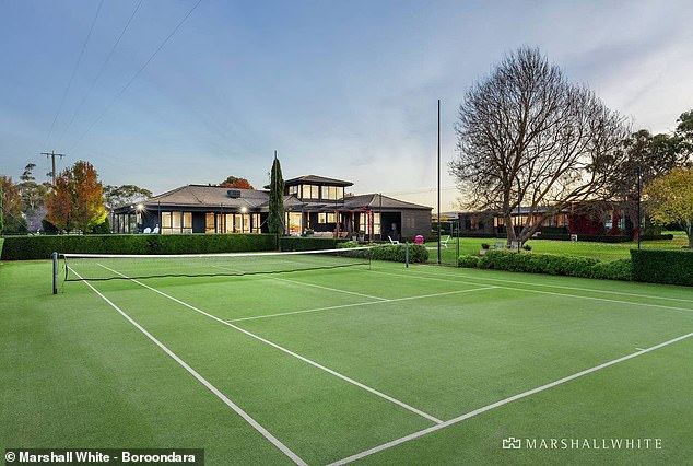 The property includes not only the family home, but also a range of horse and livestock facilities that the couple have diligently renovated during their 29-year tenure, including a tennis court and a large swimming pool.