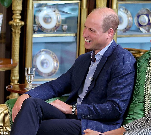 Prince William's appearance on the podcast (pictured) comes before Wales play Fiji today at the Stade de Bordeaux, where he will be present