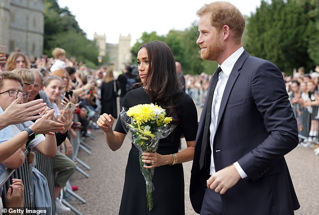 The walkabout was thought to mark an apparent thaw between Prince William and Harry and their wives as they made their first public appearance since March 2020.