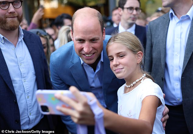 The Prince of Wales on selfie duty in Bournemouth