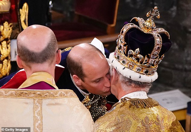 “Thank you William,” Charles replied as his son and heir paid tribute.  It was one of the most moving moments during the coronation