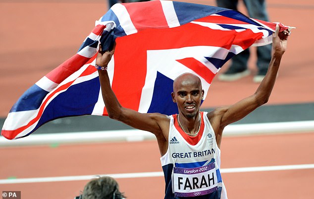 Mo Farah won gold in the 5,000 and 10,000 meters at the 2012 Olympic Games in London