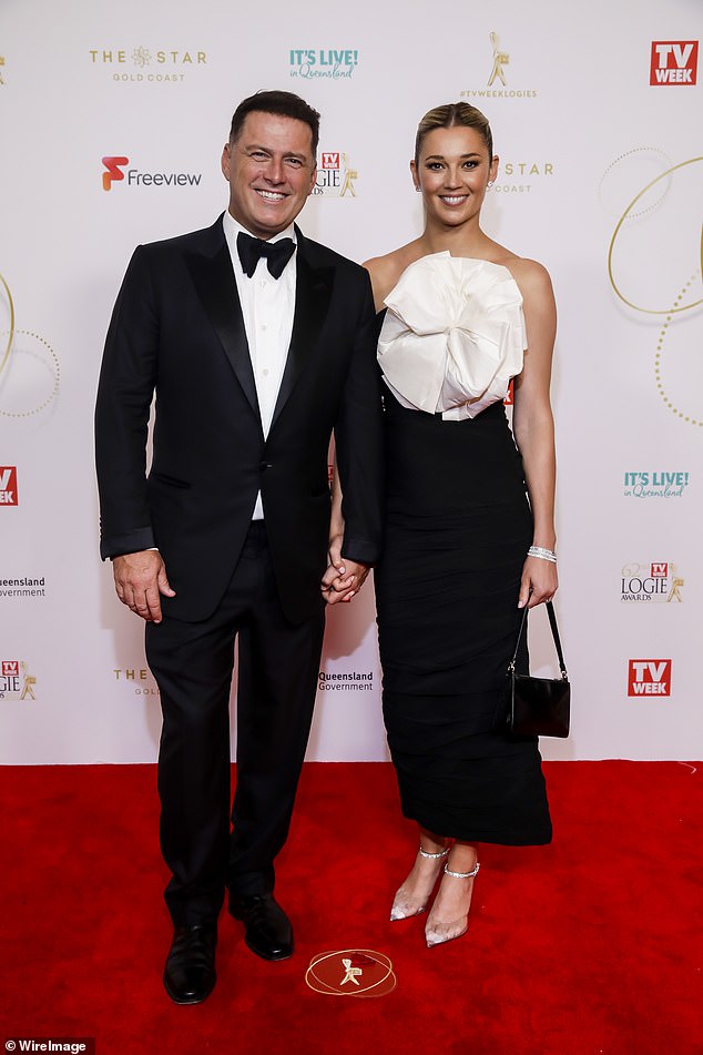 Karl Stefanovic and Jade's sister Jasmine (pictured together) tried to defuse the row, along with their famous accountant friend Anthony Bell, who also joined them on holiday