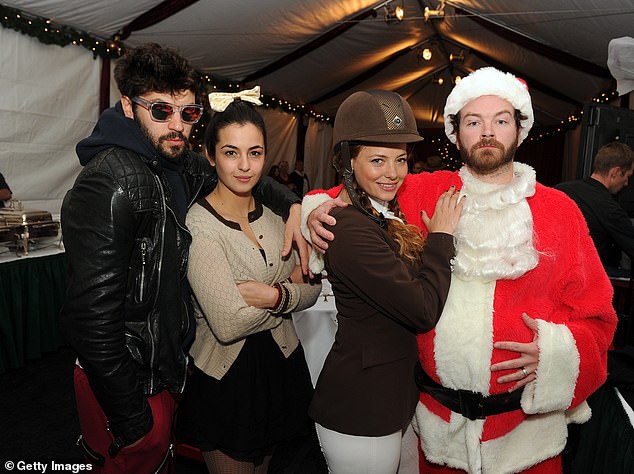 Jordan Masterson, Alanna Masterson, Masterson's model wife Bijou Phillips and the convicted actor are seen during the Scientology Celebrity Center's 21st 'Christmas Stories' at the Scientology Celebrity Center in 2013