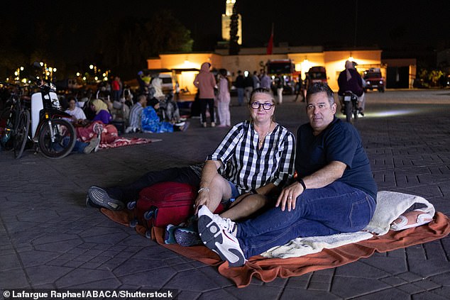 Tourists and Moroccan citizens were forced to sleep outside in the hours after the earthquake