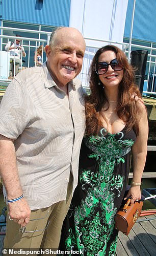 Former New York Mayor Rudy Giuliani and his girlfriend Maria Ryan in June 2021