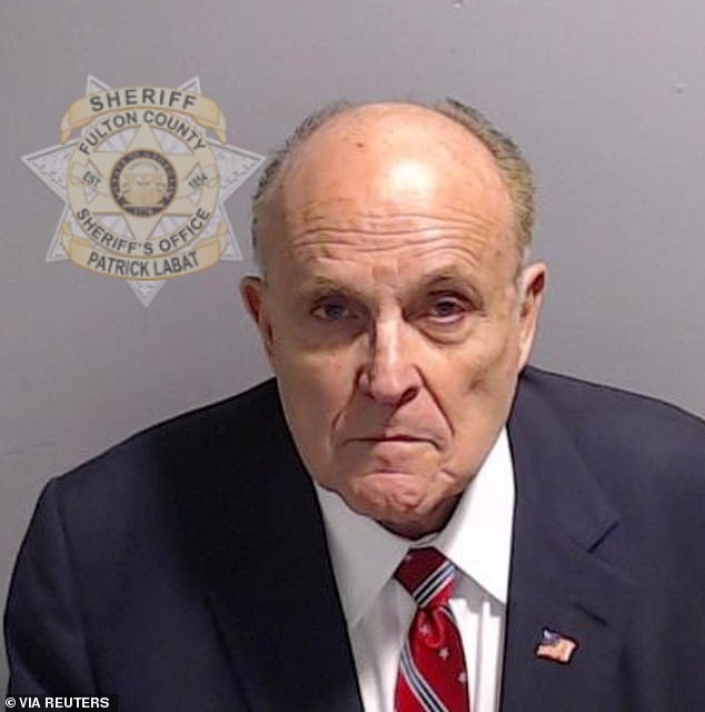 Rudy Giuliani, who served as former American Donald Trump's personal attorney, is shown in a police recording released by the Fulton County Sheriff's Office