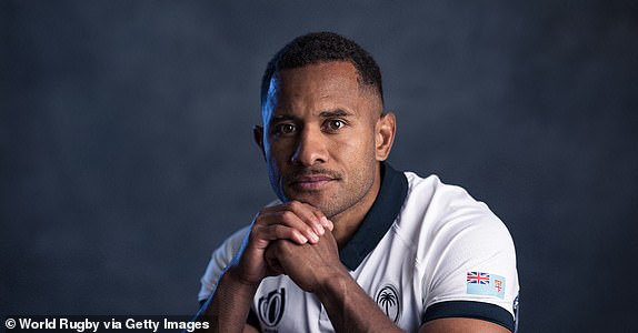 BORDEAUX, FRANCE – SEPTEMBER 02: Teti Tela of Fiji poses for a portrait during the Fiji Rugby World Cup 2023 Squad photocall on September 2, 2023 in Bordeaux, France.  (Photo by Alex Livesey - World Rugby/World Rugby via Getty Images)