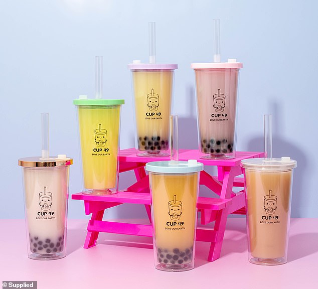 Serne developed Cup 49's reusable bubble tea cups after noticing the amount of plastic waste coming from trendy drinks stores