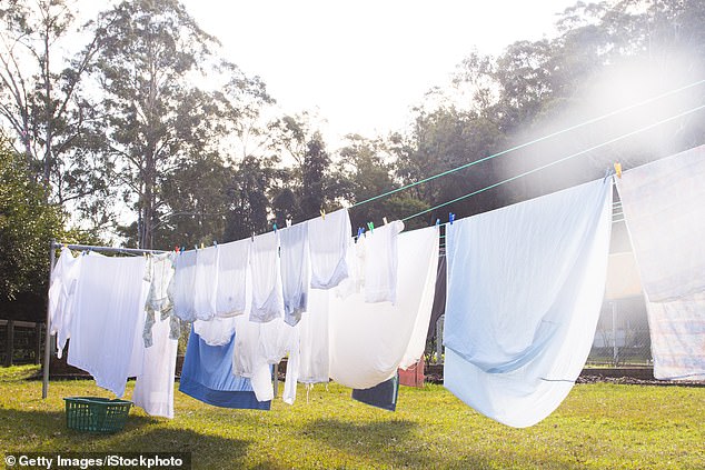 Natasha's husband, Chris, may not understand her love affair with laundry, but he knows how to act quickly when an unexpected shower falls while clean clothes are hanging on the line.