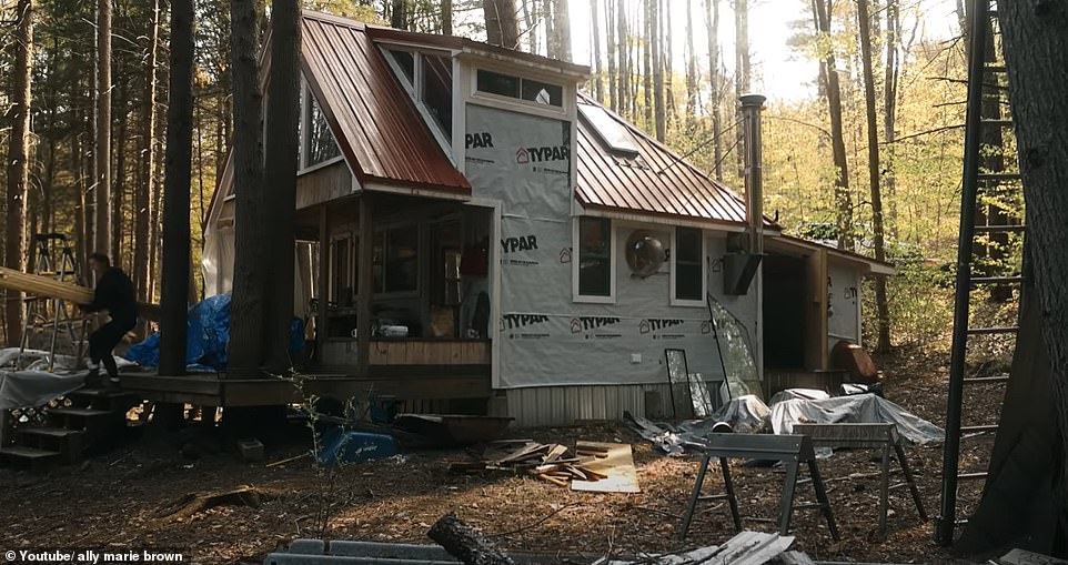 For a short period of time, Ally also lived alone in the cabin while Kyle was away for work