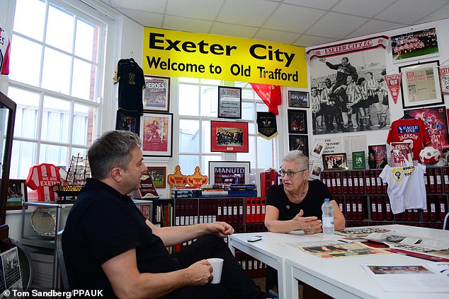 Elaine Davis, volunteer and former director of Exeter City was in attendance against Leyton Orient