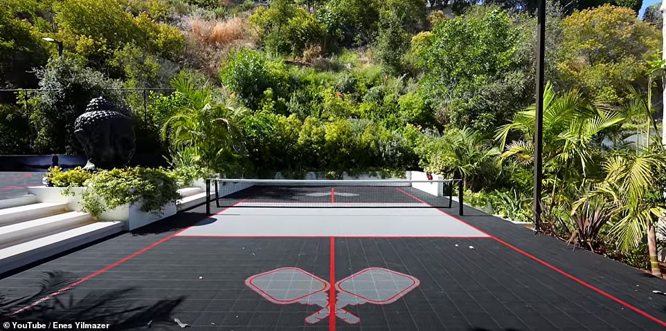 For sports enthusiasts, the house is the ultimate oasis, with a basketball court, pickleball court and putting green