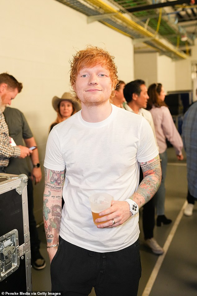 Hard at work: Last month in August, Ed announced he would be dropping Autumn Variations just four months after his album, - (Jerk Off) (photo in May)