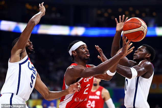 OKC Thunder guard Shai Gilgeous-Alexander shined against the US, with 31 points and 12 assists