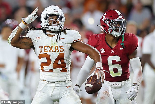 Texas won the game 34-24 for their first victory over a top five team in the last 15 years