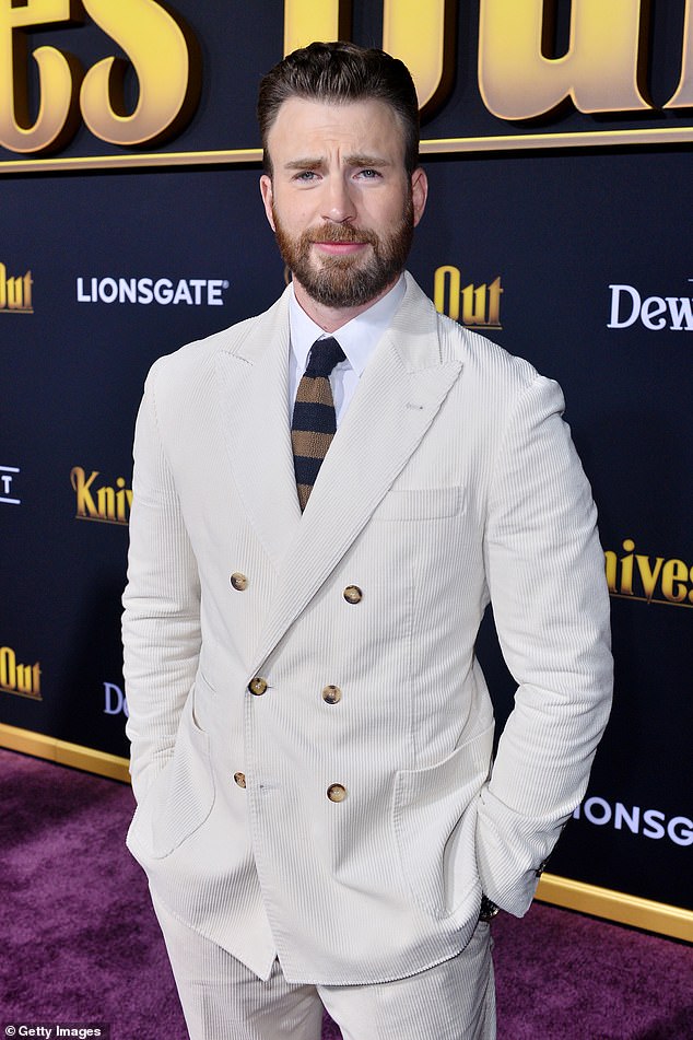 Evans was named People's 2022 Sexiest Man Alive last November;  he told the publication that he was looking forward to settling down after years of being single.  Pictured in LA in 2019