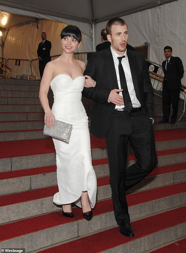 Evans was pictured with Christina Ricci at the Met Gala in New York in 2007