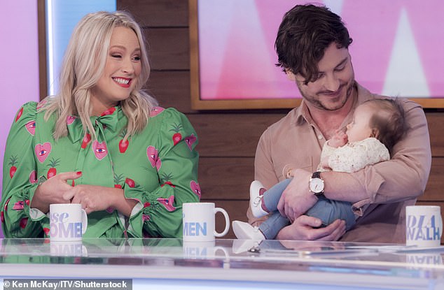 Family: The couple became parents for the first time when they welcomed baby Bonnie Mae in December 2021 (pictured in March on Loose Women)