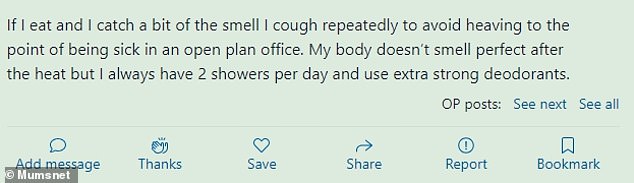 The thread's original poster also added that she personally showers twice a day and uses 