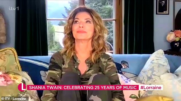 Staying fit: Shania also opened up about her fitness routine, as she confessed while on tour, performing is her exercise