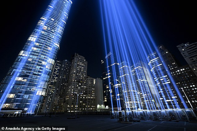 The 'Tribute in Light' ceremony is being tested in New York ahead of the anniversary today