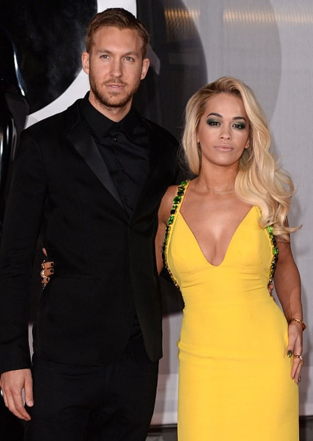 Case of the ex: Rita split from Calvin in 2014 after dating the This Is What You Came For hitmaker for just over a year (pictured at the 2014 BRIT Awards)