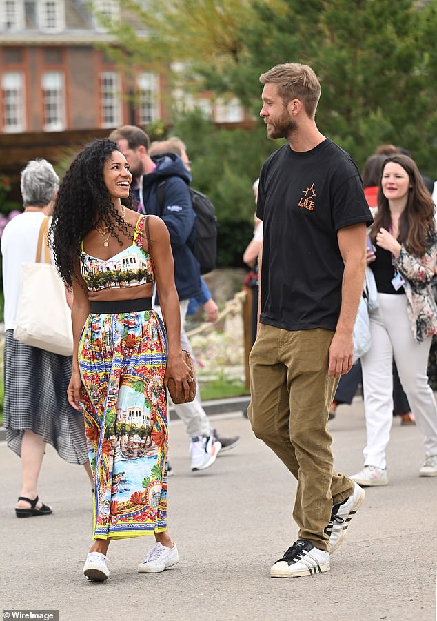 Newlyweds: Calvin married radio DJ Vick Hope at Hulne Priory in Alnwick, Northumberland this weekend (pictured in 2022)