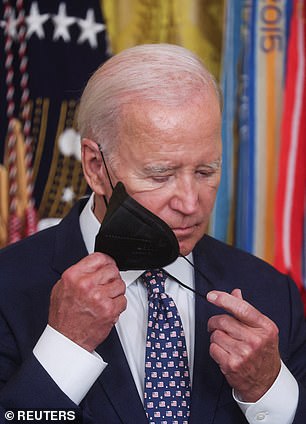 President Biden is taking off his face mask today during a Medal of Honor ceremony — an act that seemed to illustrate America's fatigue with masks